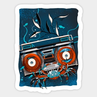 Radio underwater design Sticker